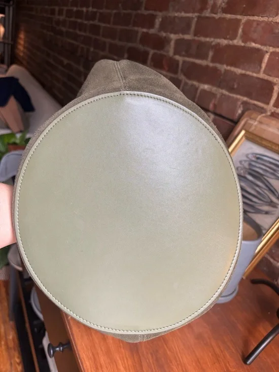 Khaite medium lotus bag - green suede - Picture 5 of 7